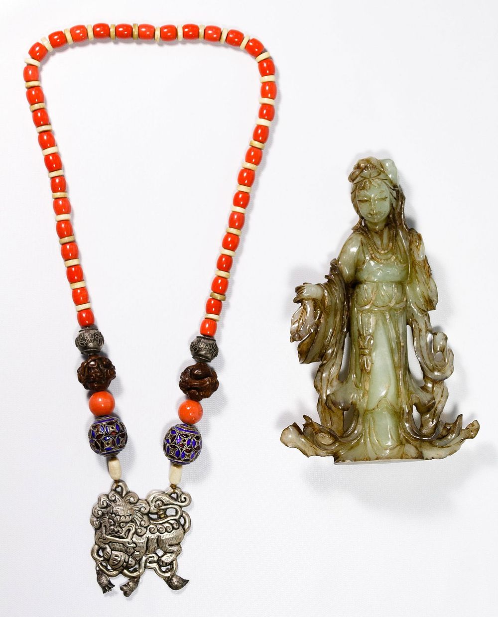 Lot 251: Asian Carved Jadeite Jade Statue