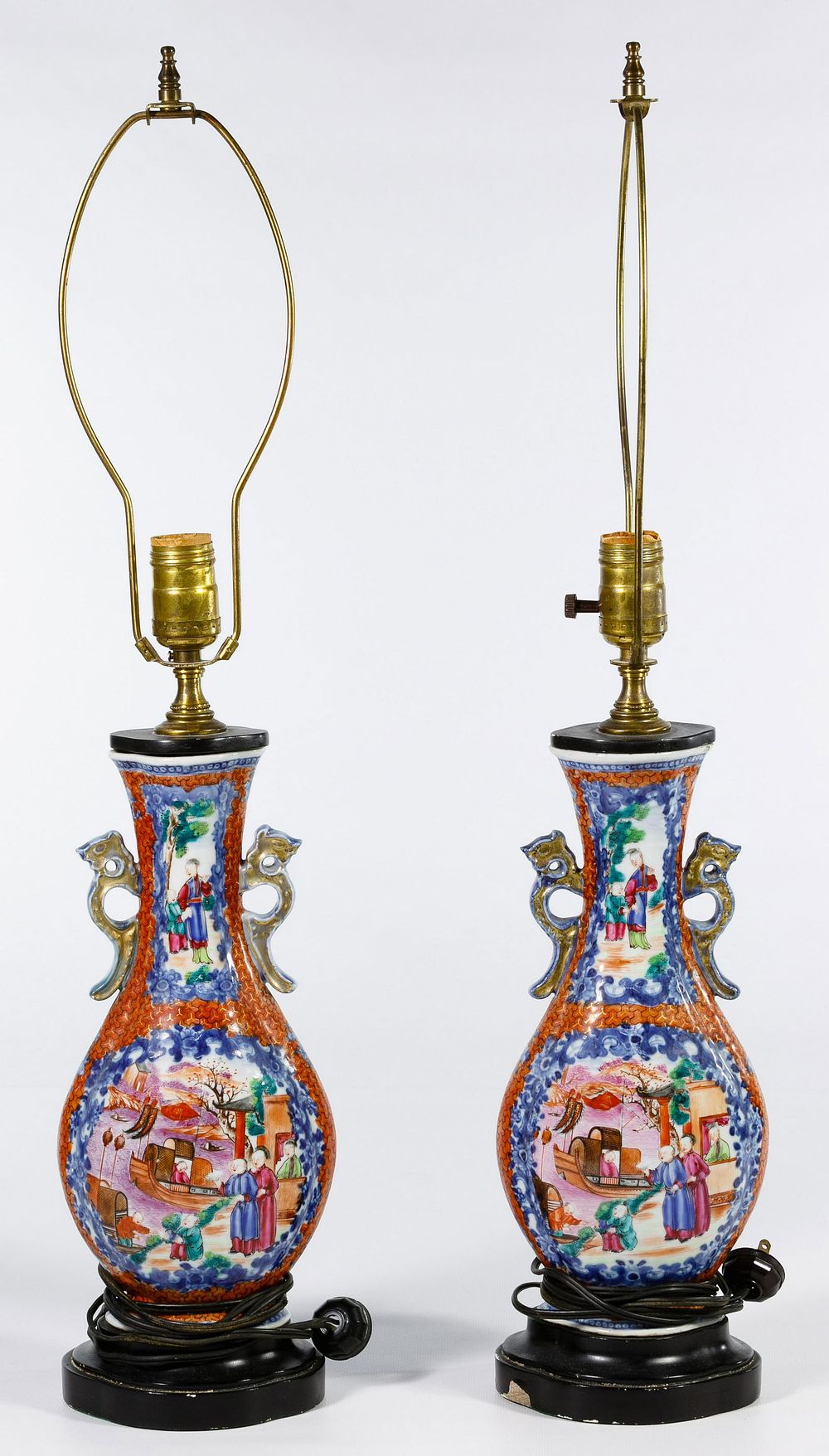 Lot 252: Asian Ceramic Table Lamps