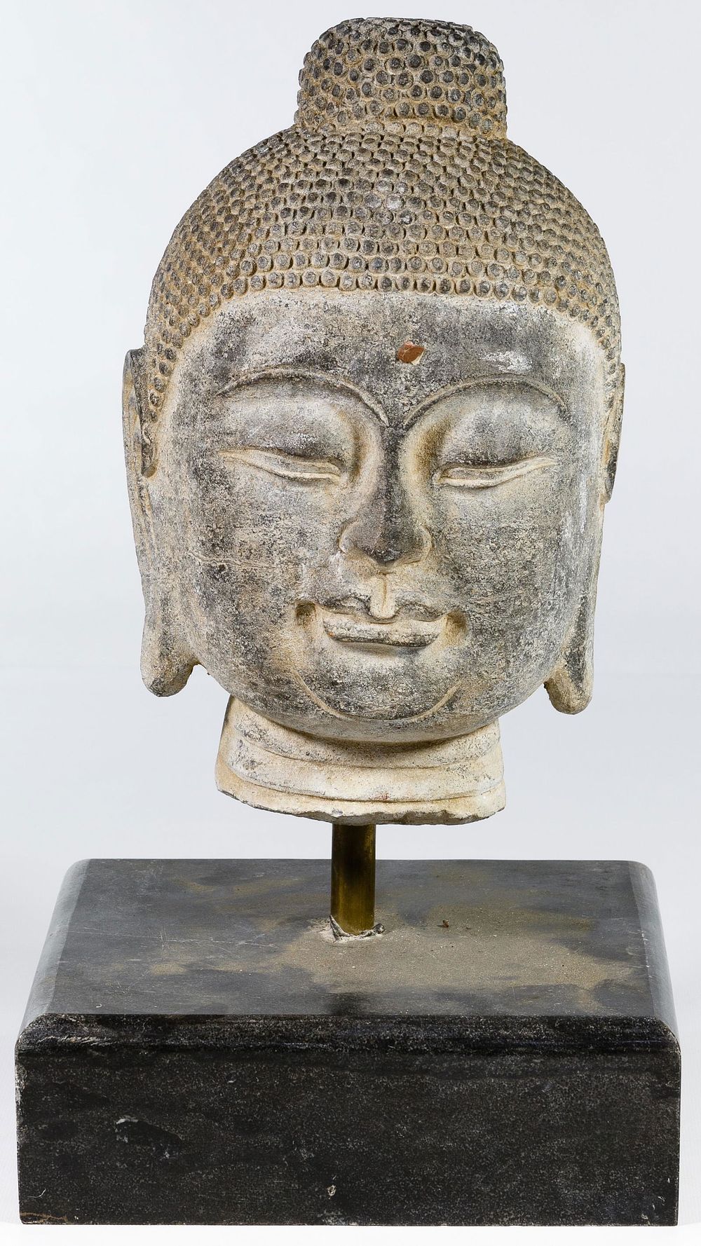 Lot 261: Asian Stone Buddha Head Sculpture