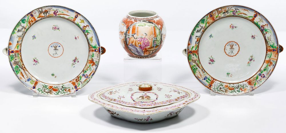Lot 266: Chinese Armorial Plates