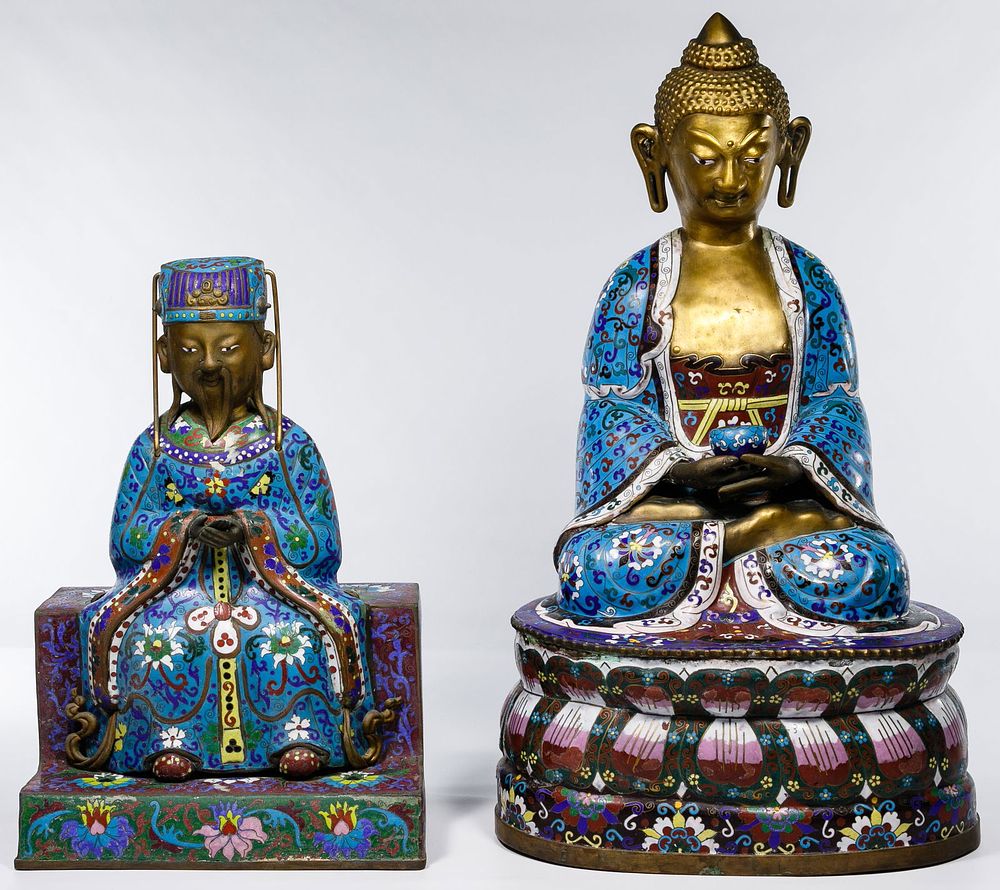 Lot 269: Chinese Cloisonne Figures