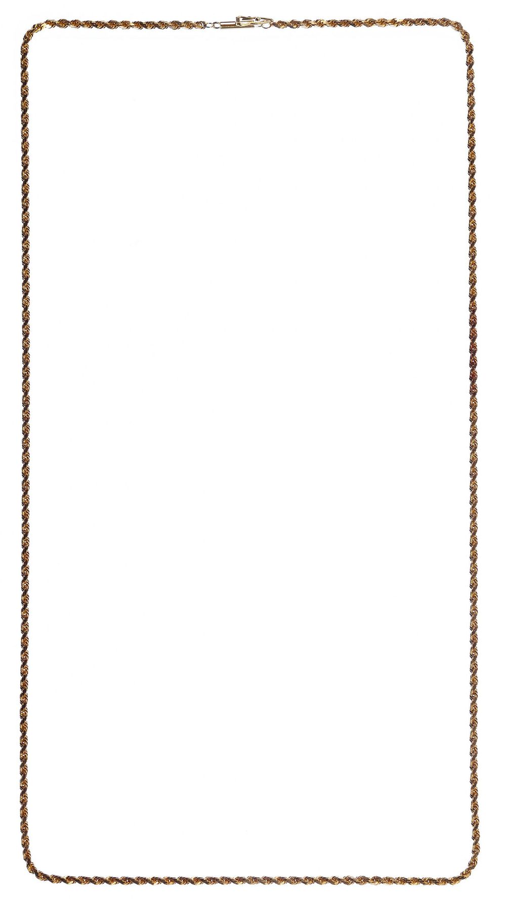 Lot 306: 18k Gold Twisted Rope Necklace