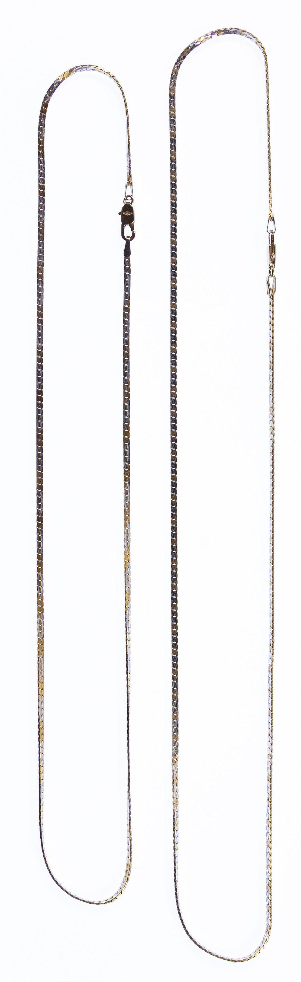 Lot 337: 14k Two-Color Gold Necklaces