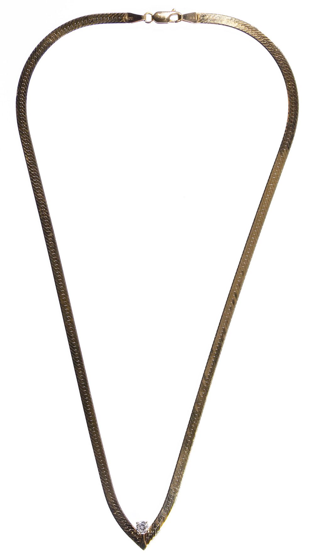 Lot 338: 14k Gold and Diamond Necklace