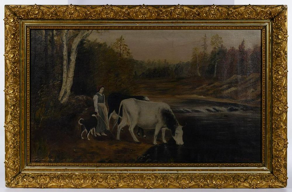 Lot 398: W. Van Osdel (American, 19th Century) Oil on Canvas