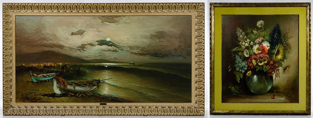 Lot 405: Agnese Torrielli (Italian, 20th Century) 'Moonlight