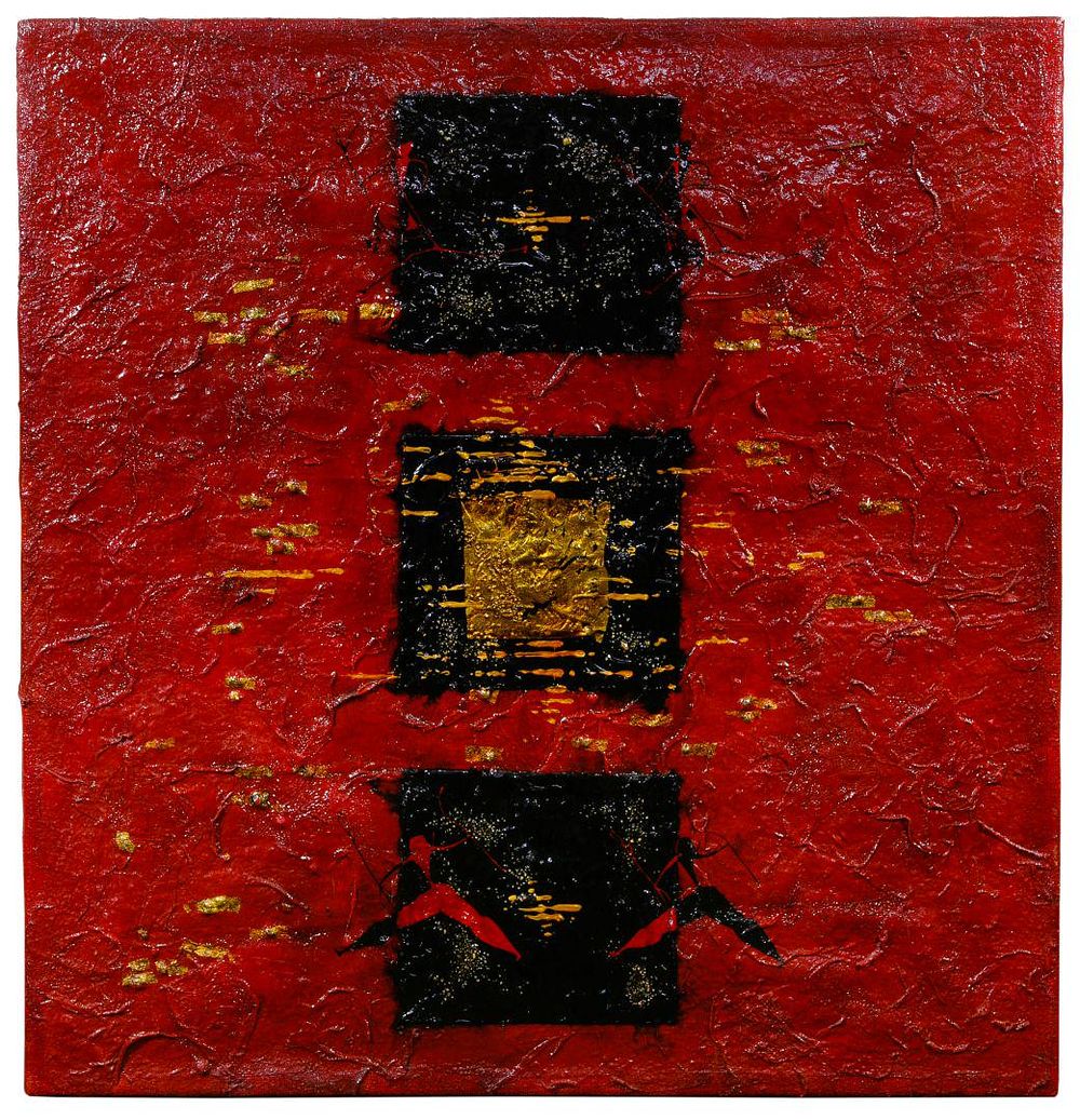 Lot 415: Roberto Fantini (Italian, b.1960) Oil on Burlap