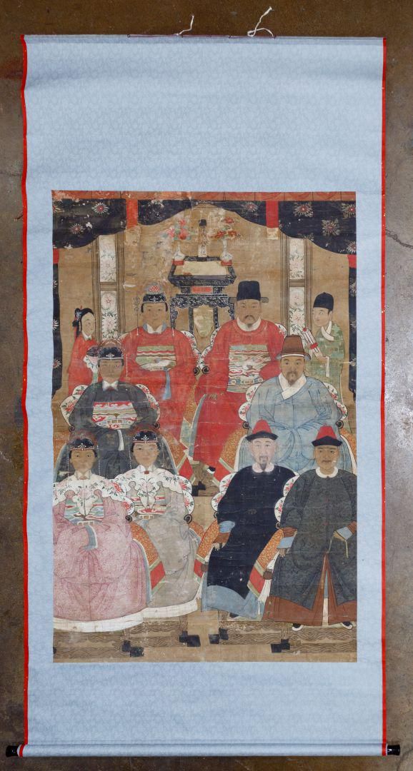 Lot 421: Chinese Hand Painted Scroll
