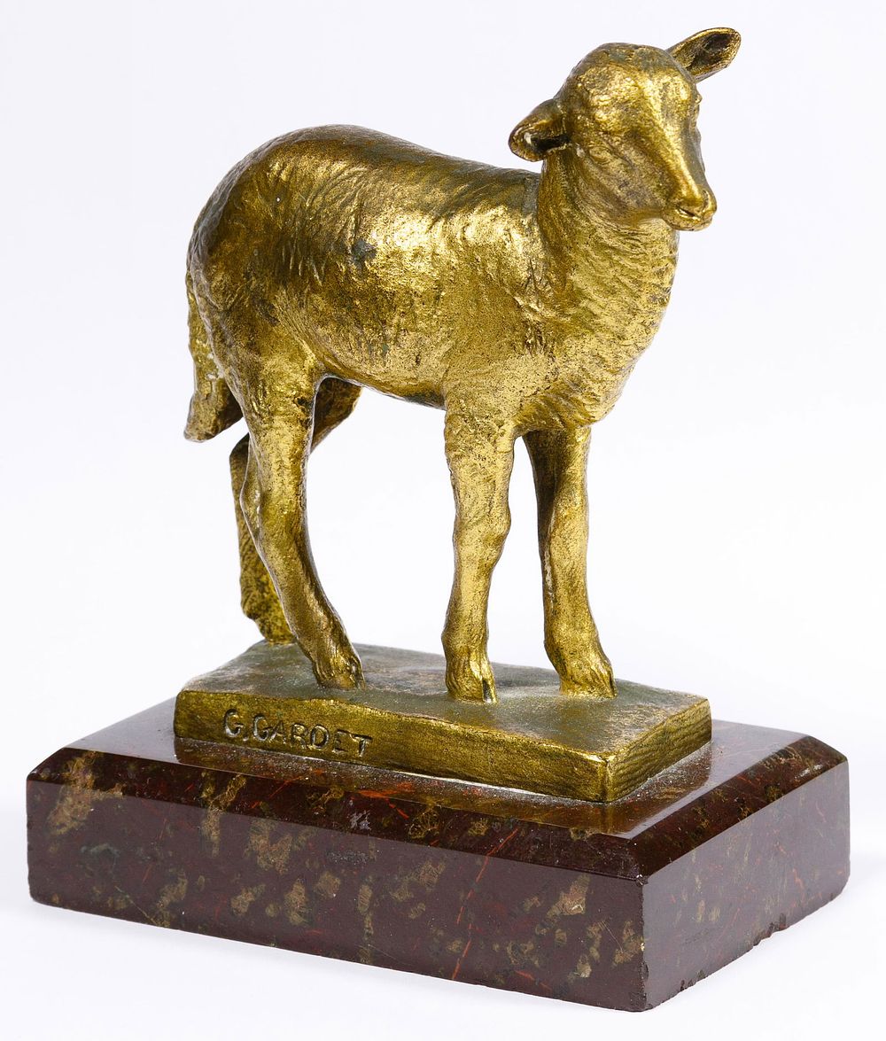 Lot 437: Georges Gardet (French, 1863-1939) Bronze Lamb