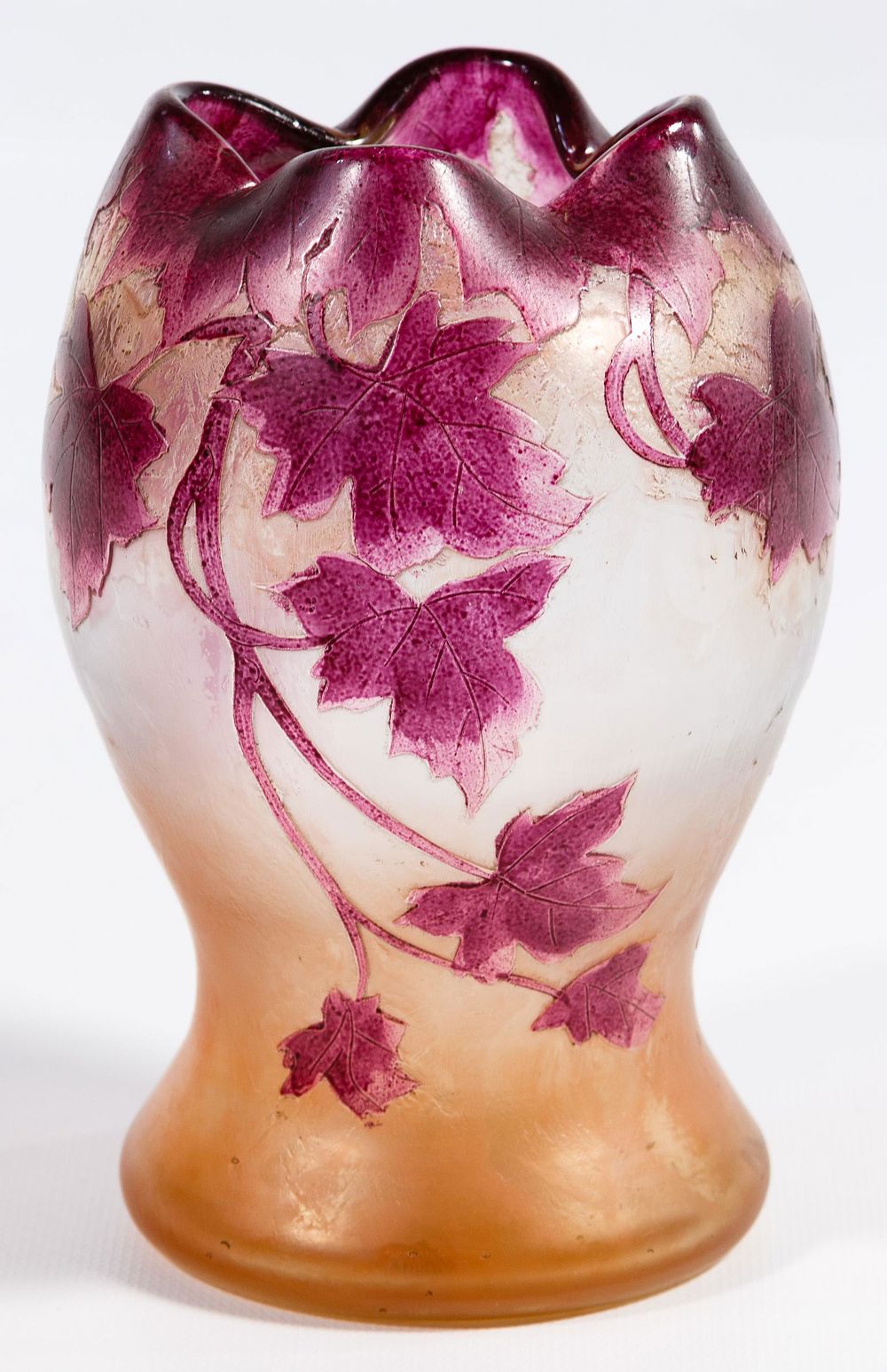 Lot 444: Legras 'Serie Rubis' Cameo Art Glass Vase