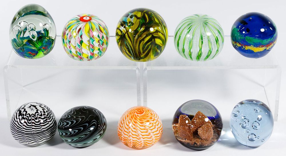 Lot 456: Art Glass Paperweight Collection