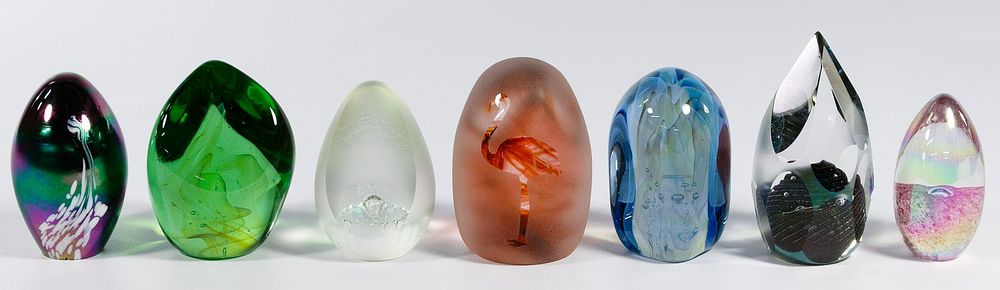 Lot 459: Signed Paperweight Assortment