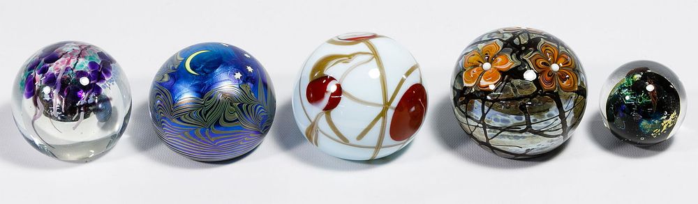 Lot 461: Signed Paperweight Assortment