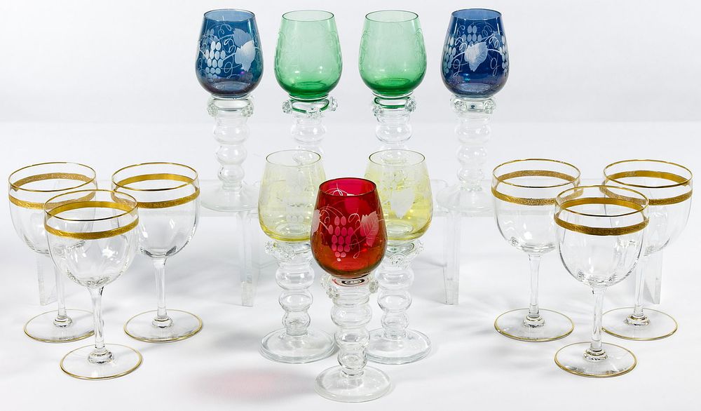 Lot 464: Crystal and Glass Stemware Assortment