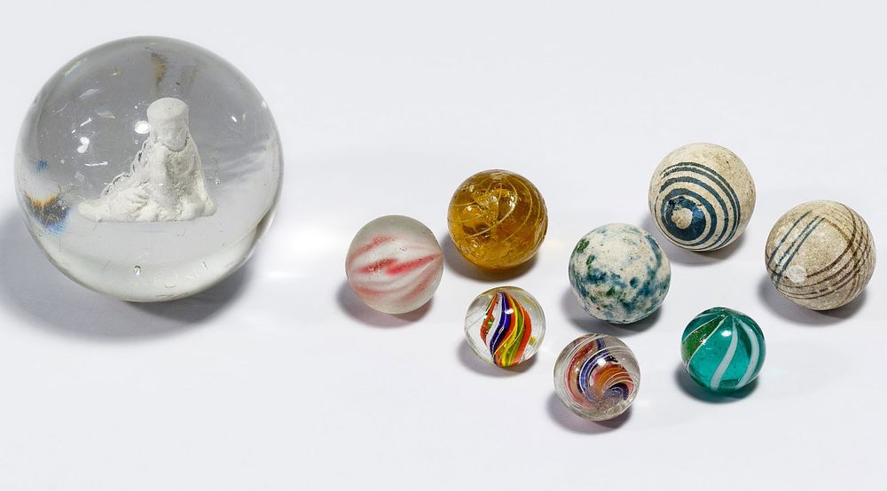 Lot 467: Glass and Clay Marble Assortment