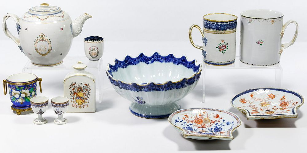 Lot 471: Armorial Porcelain Assortment