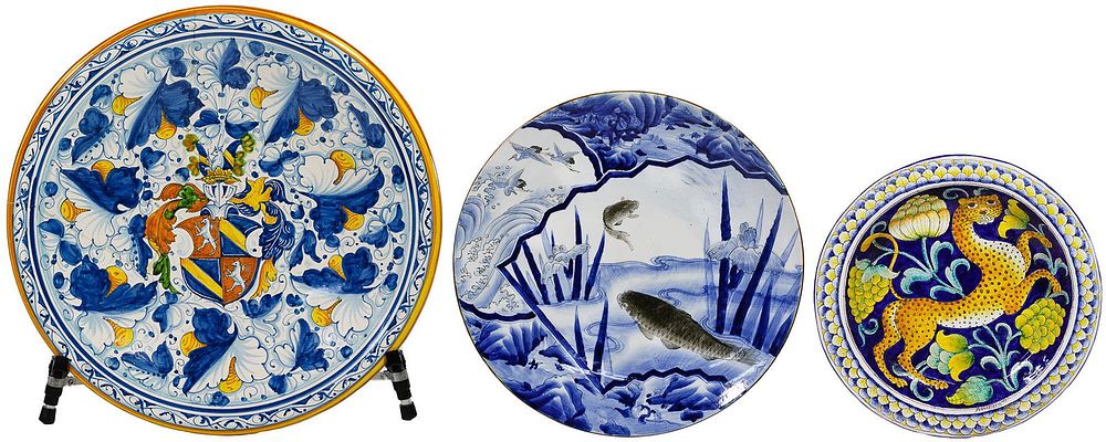 Lot 481: Stoneware Charger Assortment