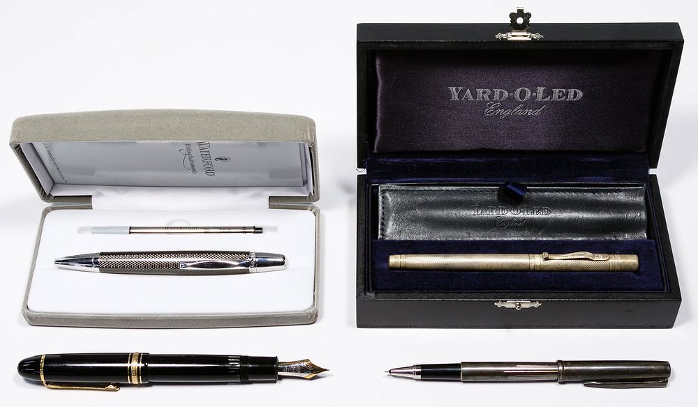 Lot 490: Mont Blanc, Waterford, Yard-O-Led Pen Assortment