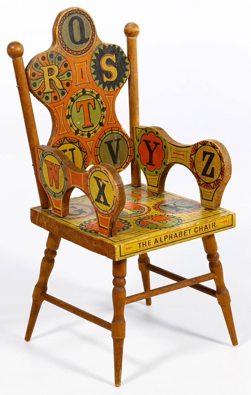 Lot 505: Wood 'The Alphabet' Doll Chair
