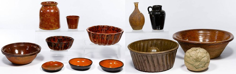 Lot 517: Redware Pottery Assortment