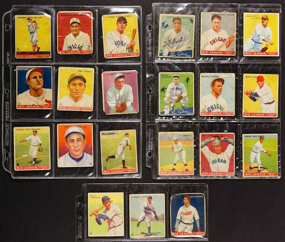 Lot 520: 1933 Goudey Baseball Card Assortment