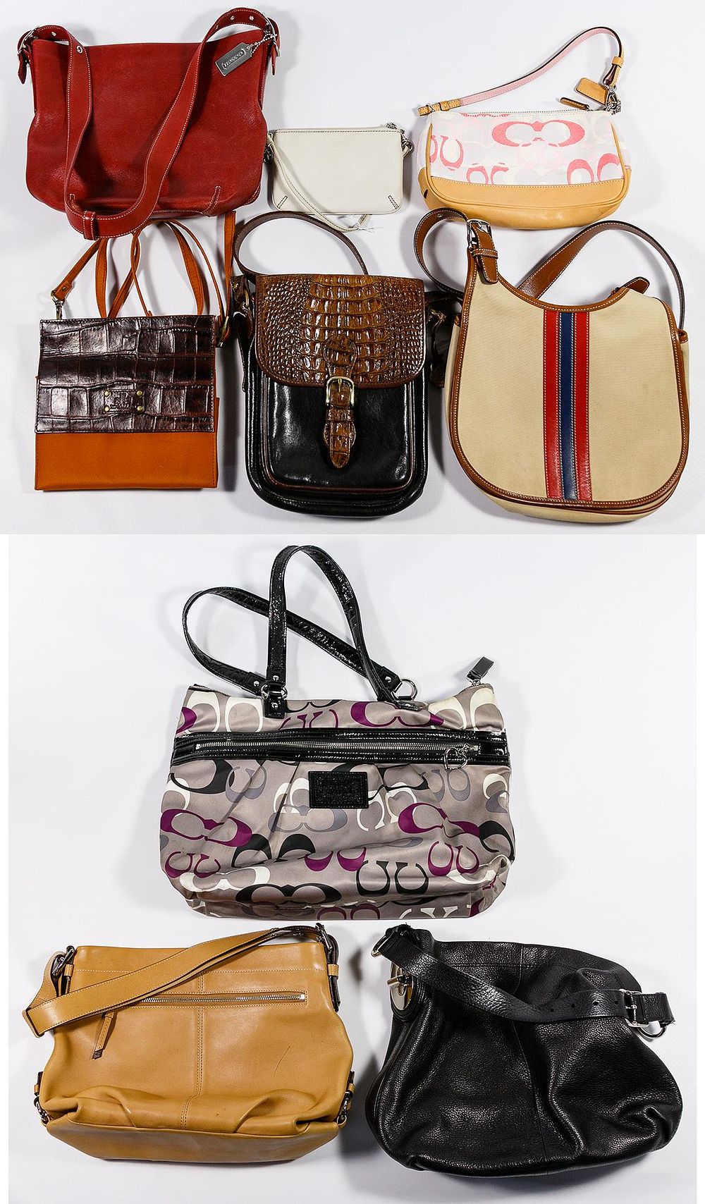 Lot 554: Coach, Brahmin and Rowallan Purse Assortment