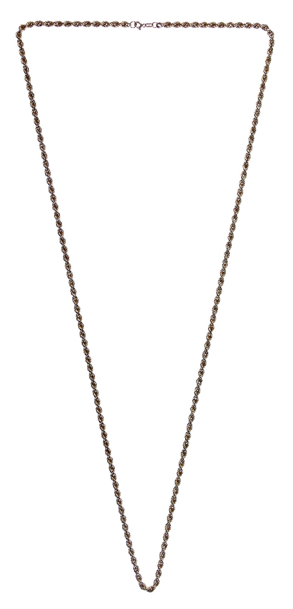 Lot 153: 14k Gold Twisted Rope Necklace