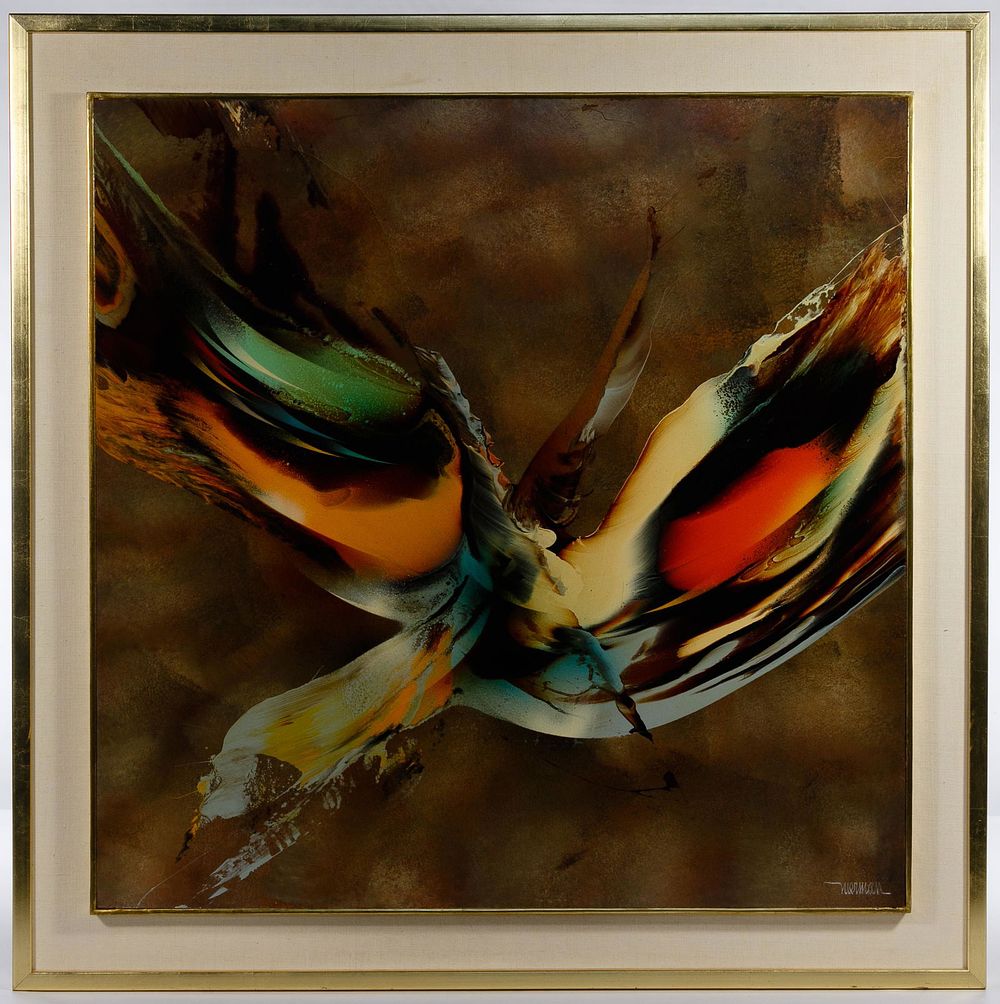 Lot 178: Leonardo Nierman (Mexican, b.1932) 'Bird of Paradise'