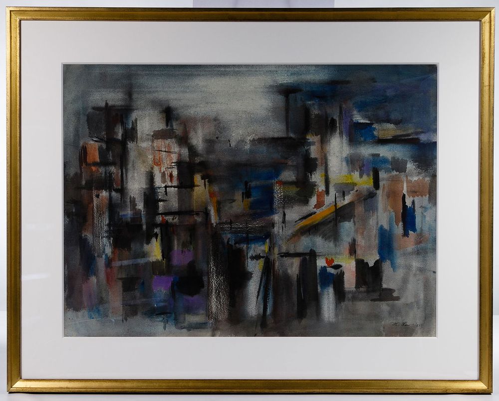 Lot 179: Michael Loew (American, 1907-1985) Abstract Watercolor