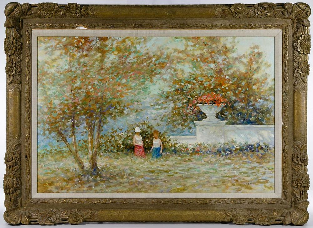 Lot 192: E J Cygne (France, b.1929) Oil on Canvas