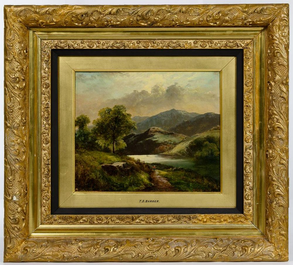Lot 198: Thomas Stanley Barber (British, fl.1891-1899) Oil on