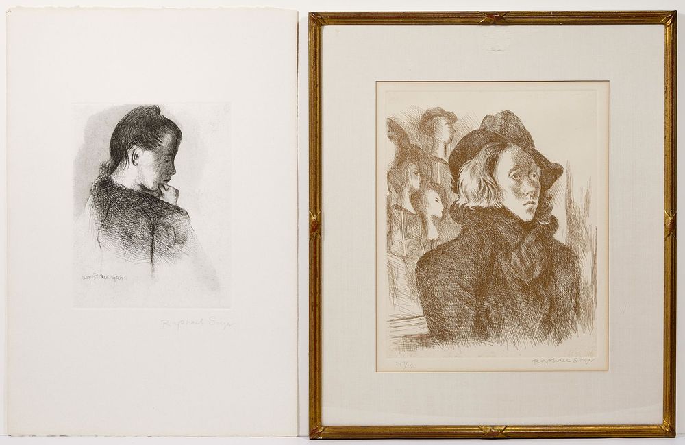 Lot 216: Raphael Soyer (Russian / American, 1899-1987) Etchings