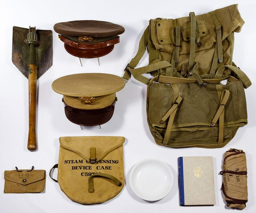 Lot 254: World War II US and German Military Assortment
