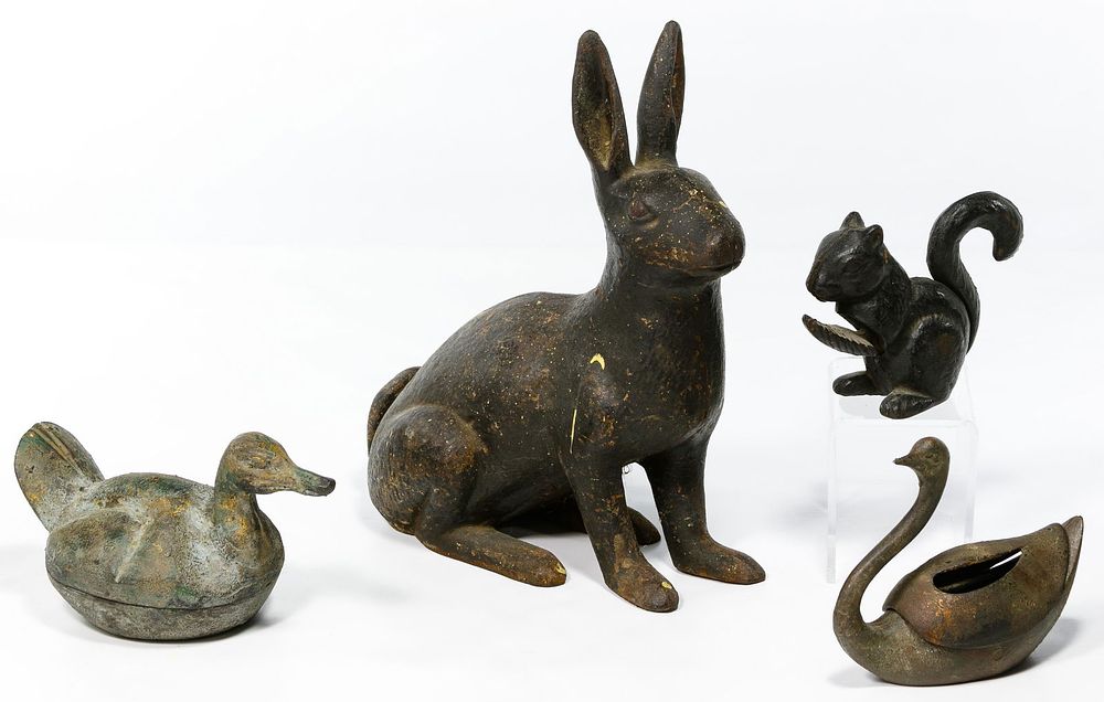 Lot 282: Cast Iron Animal Form Assortment