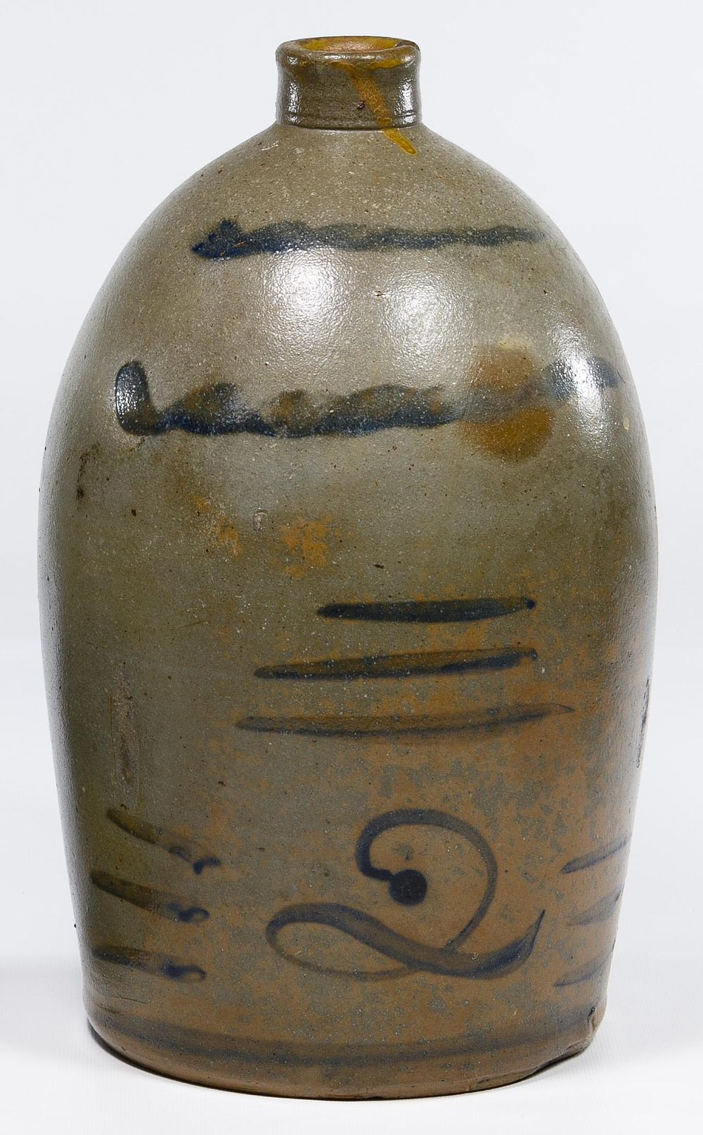 Lot 283: Cobalt Blue Stoneware Jug