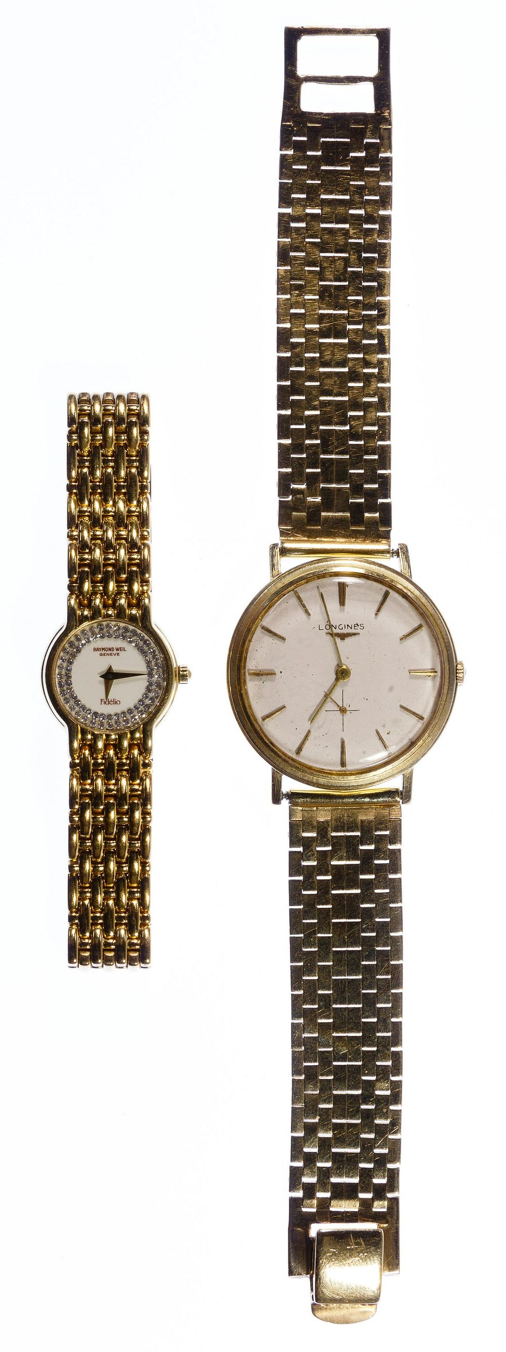 Lot 341: Longines 14k Gold Case and Band Wrist Watch
