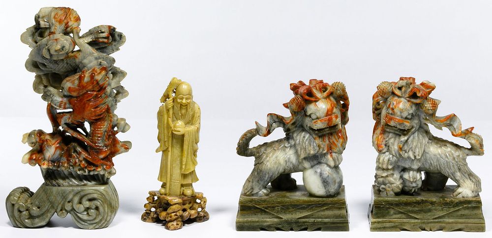 Lot 207: Asian Jadeite Jade Carving Assortment