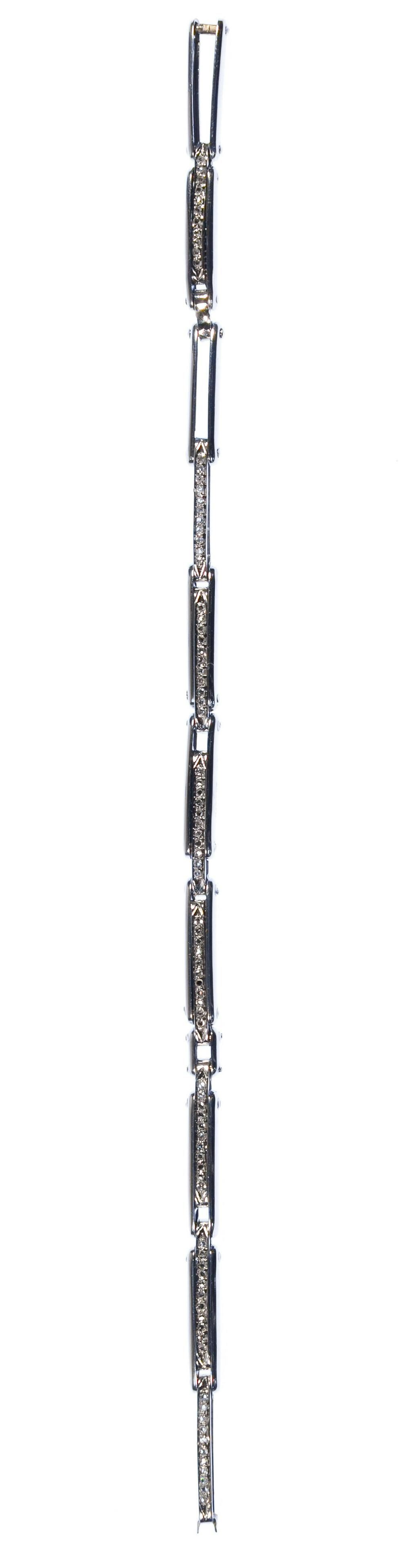 Lot 226: Platinum and Diamond Bracelet