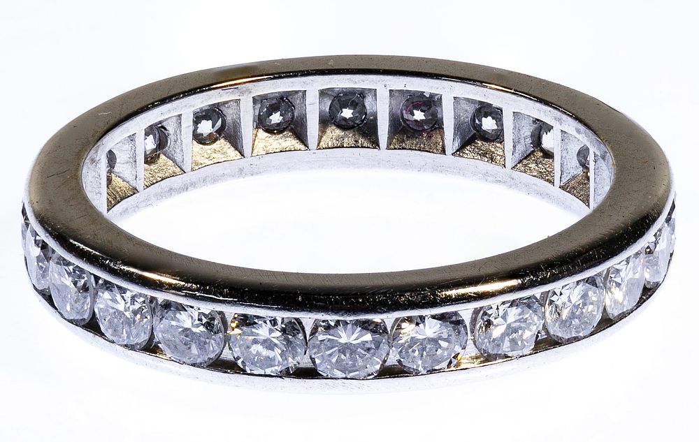Lot 227: Platinum and Diamond Eternity Ring
