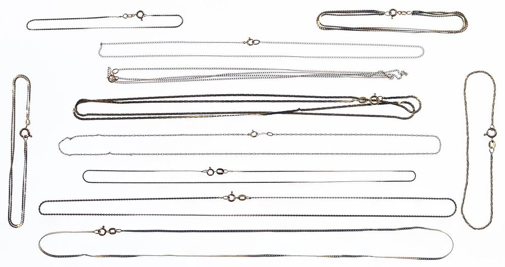 Lot 237: 14k Gold Necklace and Bracelet Assortment