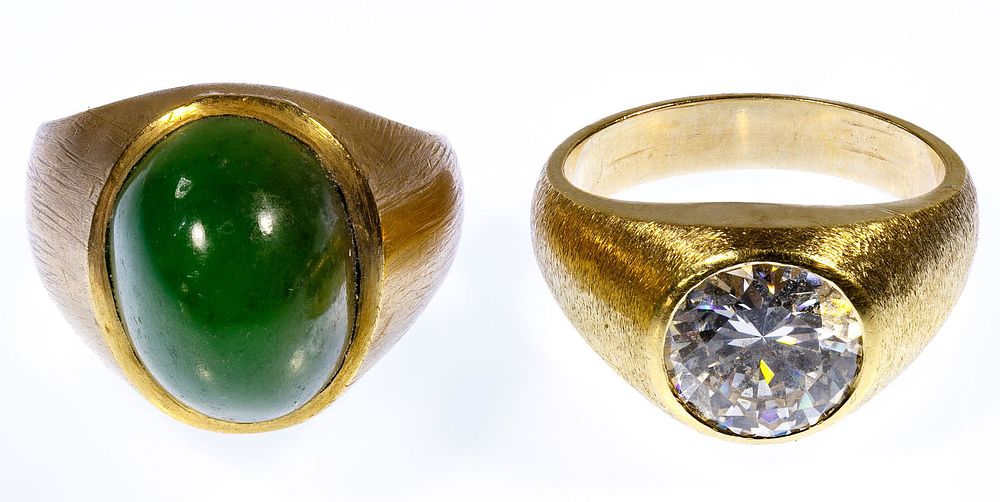 Lot 246: 14k Gold and Gemstone Rings