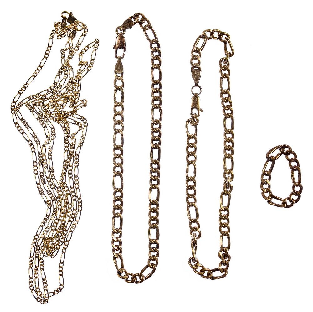 Lot 277: 14k Gold Link Jewelry Assortment