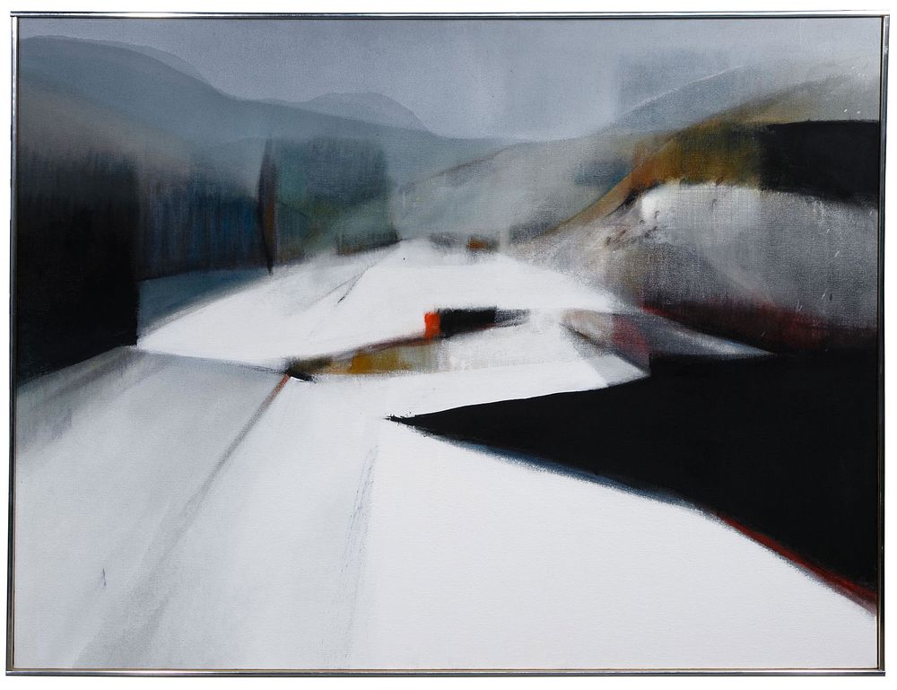 Lot 323: P Vickery (American, 20th Century) 'My Valley' Oil on