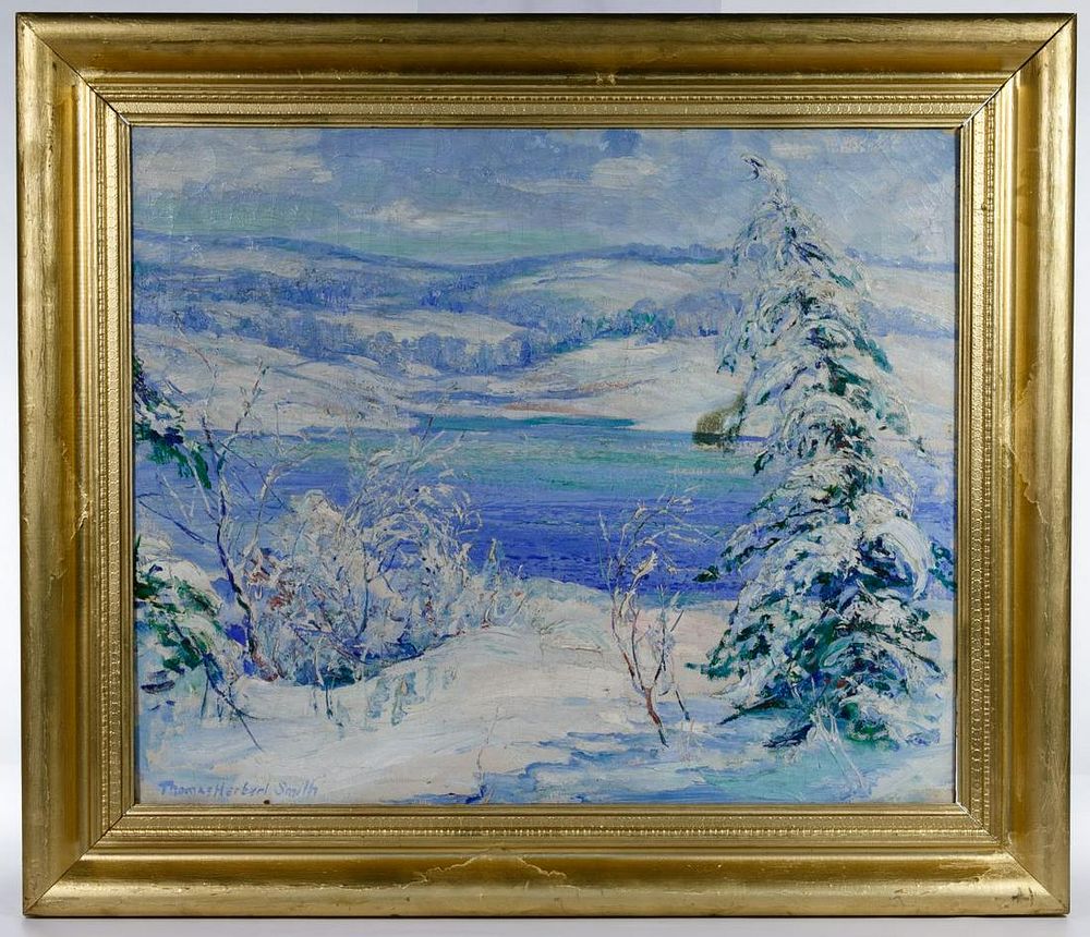 Lot 330: Thomas Herbert Smith (American, b.1877) 'Pohe's Pond'