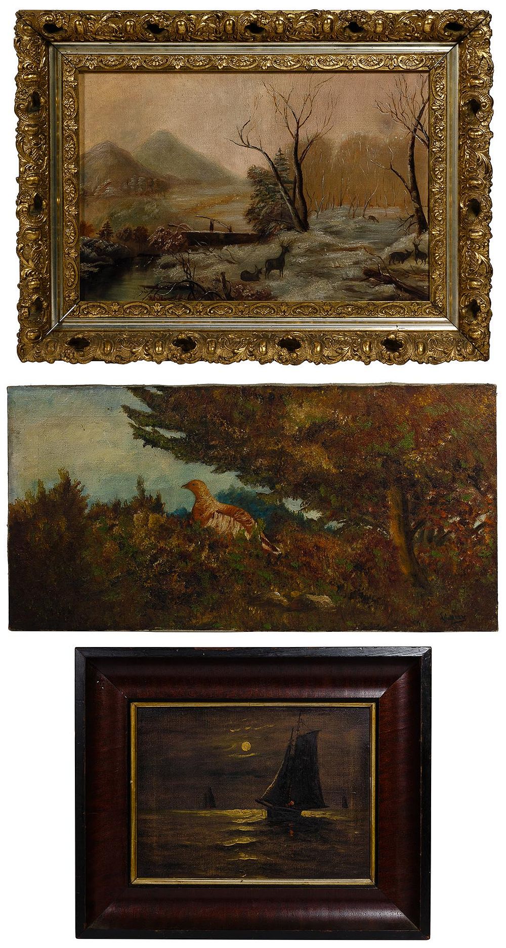 Lot 342: Unknown Artists (American, 20th Century) Oil on Canvas