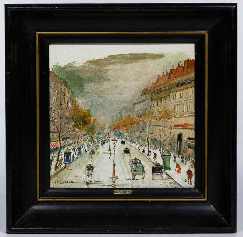 Lot 348: A. Maresca (Italian, 20th Century) Oil on Tile