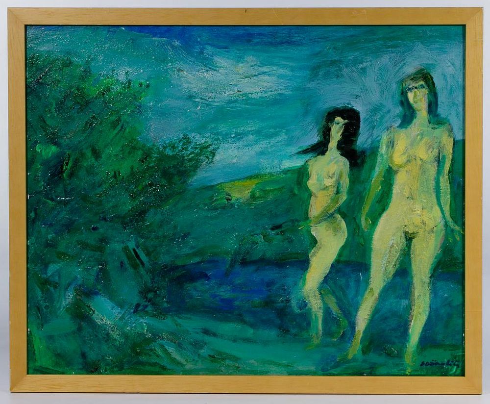 Lot 360: Silvestras Dziaukstas (Lithuanina, b.1928) Oil on Board