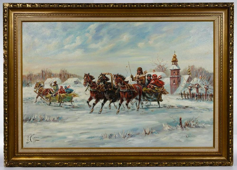 Lot 370: Z Czygan (Polish, 20th Century) Oil on Canvas