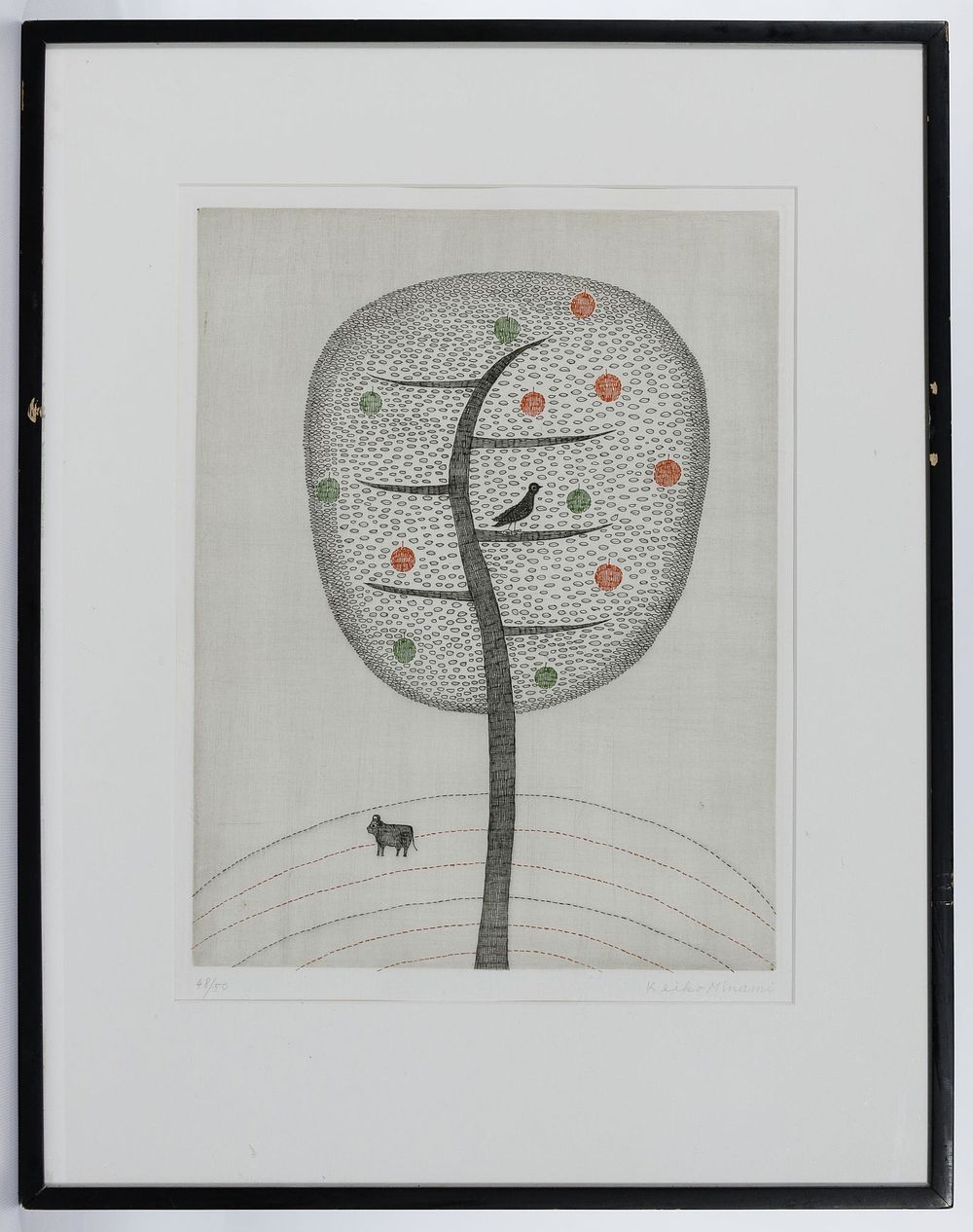 Lot 378: Keiko Minami (Japanese, 1911-2004) Color Etching