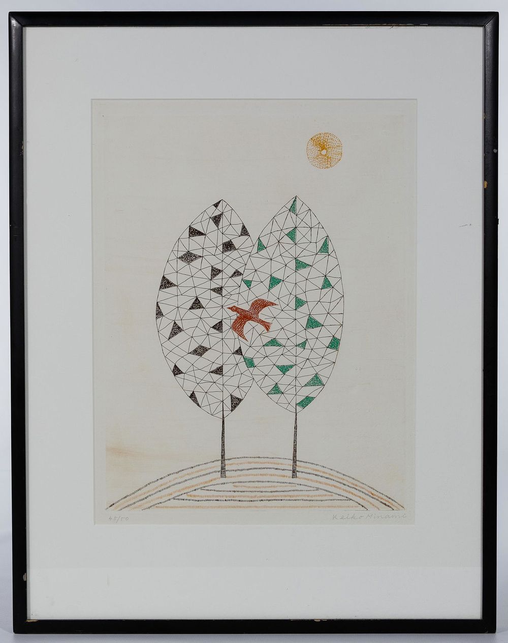 Lot 380: Keiko Minami (Japanese, 1911-2004) Color Etching